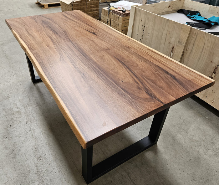 Solid Live Edge Plank Walnut Dining Table 180x90cm